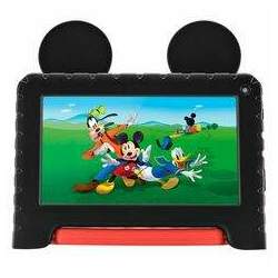 Tablet Mickey Tela 7 4GB RAM 64GB Wi-Fi Android 13 NB413 Preto e Vermelho - Multilaser