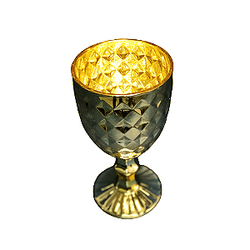 Taça de vidro Brand Dourado Metalizado 345ml