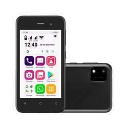 Smartphone Conecta Lite 32GB 3G Wi-Fi Tela 4 pol Dual Chip 1GB RAM Android 10 (Go edition) Processador Quad Core Preto - OB055