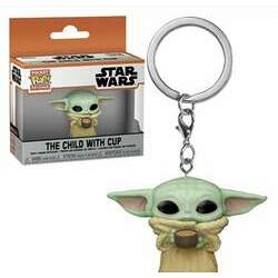 Chaveiro Funko Pocket Pop Keychain Star Wars - The Child With Cup - Star Wars The Mandalorian