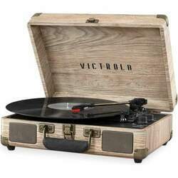 Victrola VSC 550BT FOT Vitrola Toca Discos 3 Velocidades sem fio c USB 45 RPM Marrom