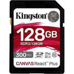 Cartão Memória SD XC 128GB V90 Canvas React Plus 300mb/s UHS-II
