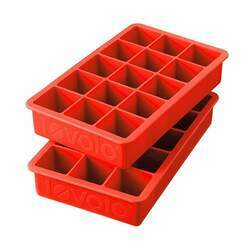 Jogo 2 Formas de Gelo Vermelhas em Silicone Perfect Cube