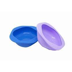 kit 2 bowls de silicone azul e roxo marcus e marcus