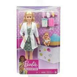 Boneca Barbie Profissões Deluxe Médica Pediatra Loira C Bebê
