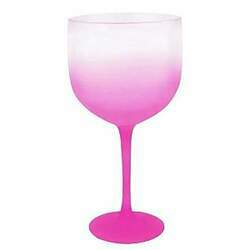 Taça Gin Degradê - Rosa Fluorescente 550Ml - 1 unidade - - Rizzo Embalagens
