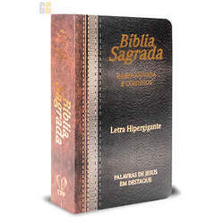 Bíblia Sagrada - Letra Hipergigante e Harpa ARC Preta e Marrom