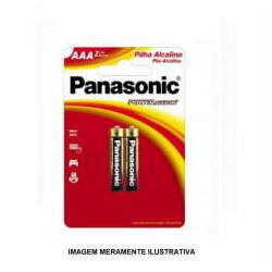 Pilha Alcalina Palito AAA Power 2 UN Panasonic