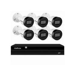 Kit 6 Câmeras de Segurança Bullet Intelbras Full HD 1080p VIP 1230 B G4 NVR Intelbras Digital Video 8 Canais Recorder NVD 1408 4K