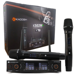 Sistema Microfone sem Fio K-502M Vocal Duplo - KADOSH