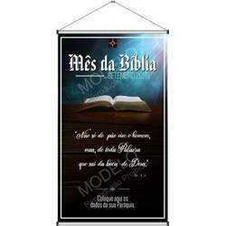 Banner Mês da Bíblia Modelo 1 Formato 60x90cm