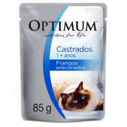 Ração Úmida Sachê Optimum Frango Mars para Gatos Castrados - 85g