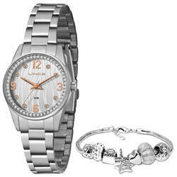 Relógio Feminino Lince LRM4669L KZ90S2SX Kit com Pulseira Pandora