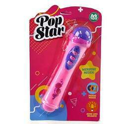Brinquedo Infantil Microfone Musical Pop Star Rosa Ark Toys