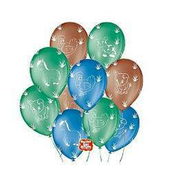 Balão de Festa Decorado - Festa Fazendinha - Sortidos - 9 23cm - 25 unidades - Balões São Roque - Rizzo