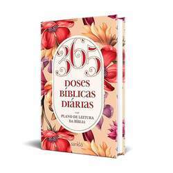 Livro 365 Doses Bíblicas Diárias: Com Plano De Leitura Da Bíblia - Capa Floral Rose