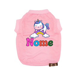 Camiseta Cute Unicorn Rosa - Personalizada