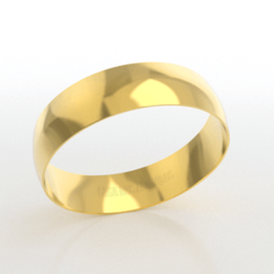 Aliança de Casamento em Ouro 18k com Acabamento Liso - AS0790