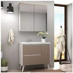 Espelheira para Banheiro Cewal 910 Roma Branco/Gianduia SE