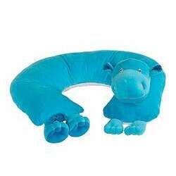 Almofada de Amamentação Para Bebê Bichos Savana Hipopótamo Azul 01 Peça