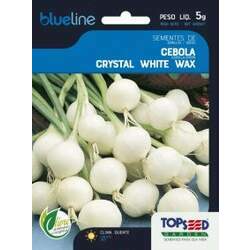 Sementes de Cebola Crystal White Wax (para conserva) 5g - Topseed Blue Line