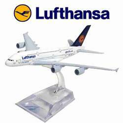 Avião Comercial Lufthansa Airbus A380 Metal Miniatura