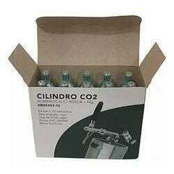 Cilindro 16G CO2, rosca 3/8-24UNF Descartavel CX com 10unidades