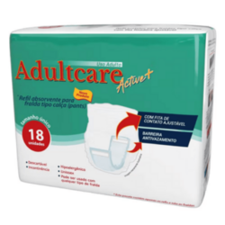Absorvente Para Fralda-Calça Adultcare Active - Pacote com 18 unidades