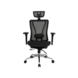Cadeira Office Moira DT3 11214-9 Preto Até 150kg Apoio de Cabeça e Braço 3D Cilindro Classe 4 Preto