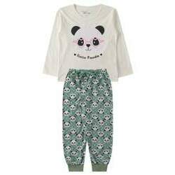 Pijama Infantil Feminino Meia Malha/Malha Poliéster Hello Panda - My Dream Girls