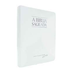 Bíblia ACF - Letra Média Fina - Capa Luxo Branca