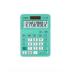 Calculadora de Mesa Preta, Visor Extra Grande com 12 Dígitos, MX-12B-GN Verde, CASIO