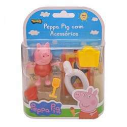 Boneca Peppa Pig Com Acessórios Peppa Maiô Vermelho Sunny