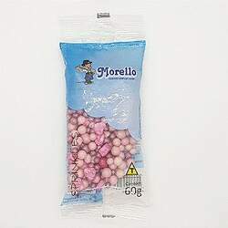 Sprinkles Pérolas de Açúcar 60g Tema Amor - Rosa - 1 unidade - Morello - Rizzo