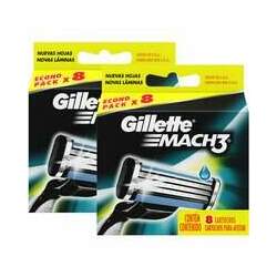 Kit De Cargas Para Aparelho De Barbear Gillette Mach 3 Regular - 16 Unidades