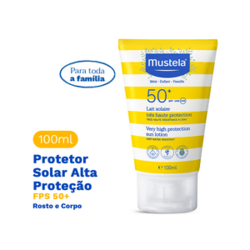 Protetor Solar Mustela Infantil e Adulto Rosto e Corpo Fps50 100ml