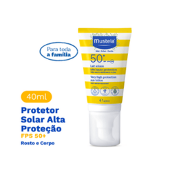 Protetor Solar Mustela Infantil E Adulto Rosto E Corpo Fps50 40ml