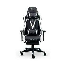 Cadeira Gamer XT Racer Viking Series, Até 120kg, Com Almofadas e Apoio de Pés, Reclinável, Descanso de Braço 3D, Preto e Branco - XTR-022