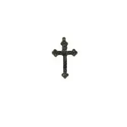 CZ86352P2 - Crucifixo Metal Ouro Velho c/ 2un - 5x3cm