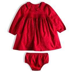 vestido bebê manga longa poás e golinha com calcinha tricoline 100% algodão