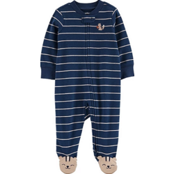 Pijama/Macacão Carter's, de algodão - Esquilo/ Azul