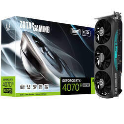 Placa De Vídeo Zotac Nvidia Geforce Trinity Black Edition Rtx 4070Ti Super 16gb Gddr6x 192 Bits - ZT-D40730D-10P