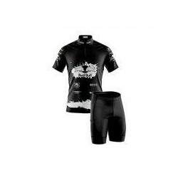 Conjunto Camisa e Bermuda Ciclismo RedBull Preto e Branca