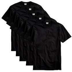 Kit com 5 Camisetas Slim Masculina Básica Algodão Part B Preto