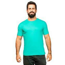 Camiseta Slim Masculina Básica Algodão Part B Verde Agua