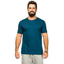 Camiseta Slim Masculina Básica Algodão Part B Azul
