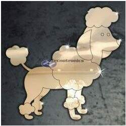 Lindo Poodle Espelhado em Acrílico Decorativo Cachorro