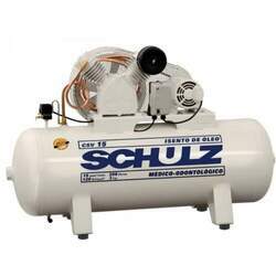 Compressor De Ar Schulz Odontológico - Csv 15/250 Isento De Óleo - 15 Pés 250 Litros 120 Libras 220V Trif