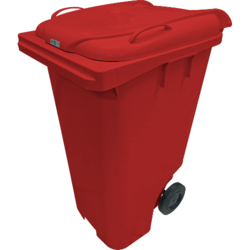Lixeira Container com Roda 240 Litros Vermelha JSN