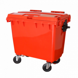 Lixeira Container com Roda 660 Litros Vermelha JSN